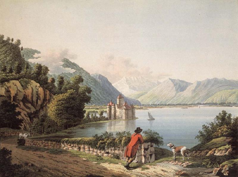 Francois-Hubert Drouais Seen Chateau of Chillon